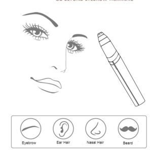 Mini eyebrow trimmer epilator for precise facial hair removal and grooming