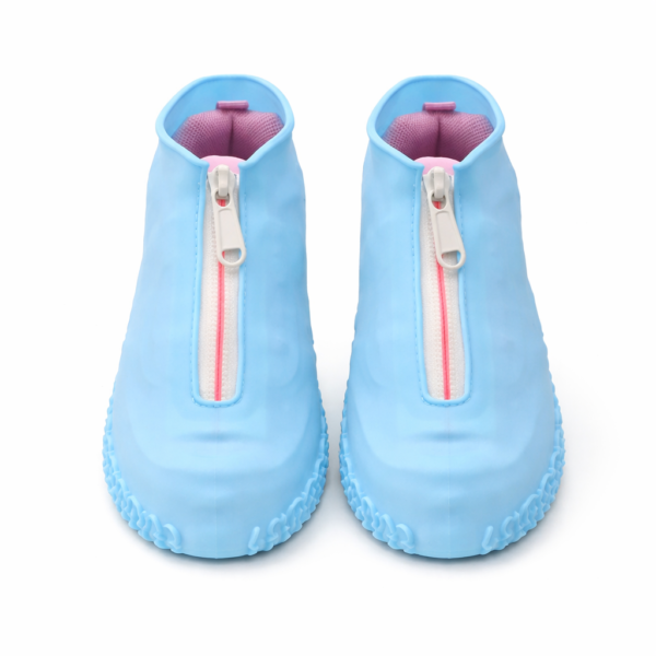 waterproof silicone shoe covers reusable non slip rain shoe protectors zipper design durable stretchable shoe covers for outdoor travel rainy weather protection