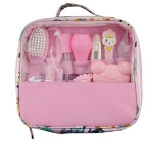 Newborn baby grooming kit with brush comb nail clipper and thermometer