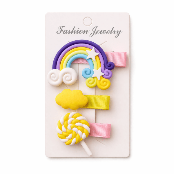 colorful rainbow lollipop hair clips for girls cute toddler hair accessories