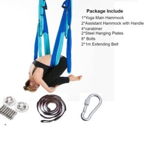 Anti gravity aerial yoga hanging hammock set for inversion therapy stretching and home fitness training