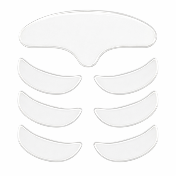 Silicone face wrinkle patch set reusable anti aging patches for forehead and under eyes