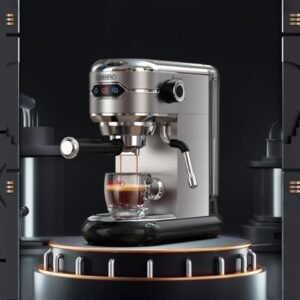 semi automatic espresso cappuccino machine with milk frother steam wand 15 bar pressure coffee maker for home barista latte cappuccino espresso brewing