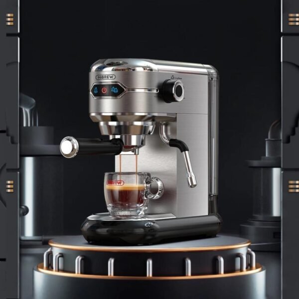semi automatic espresso cappuccino machine with milk frother steam wand 15 bar pressure coffee maker for home barista latte cappuccino espresso brewing