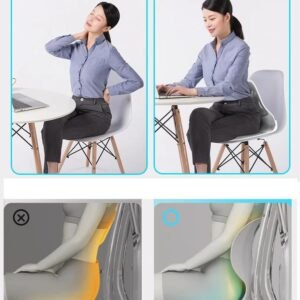 ergonomic seat cushion for posture correction office chair back support foldable lumbar support cushion for long sitting