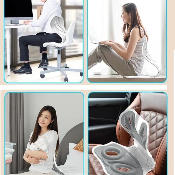 ergonomic seat cushion for posture correction office chair back support foldable lumbar support cushion for long sitting