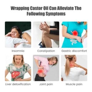 4 in 1 castor oil pack set wrap for liver detox belly wrap and reusable therapy