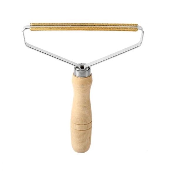 reusable wood lint remover roller portable pet hair remover for clothes furniture carpet manual lint roller eco friendly fabric shaver for home and travel