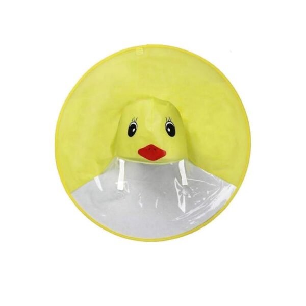kids duck umbrella raincoat with foldable hat waterproof rain gear for children