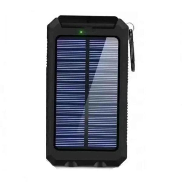 portable solar power bank 200000mAh fast charging waterproof external battery charger with built in cables led flashlight for camping travel emergency use