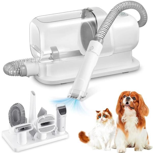 pet grooming vacuum kit for shedding hair remover with strong suction for dogs and cats