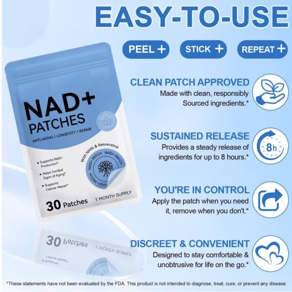 nad patch sustained release energy support