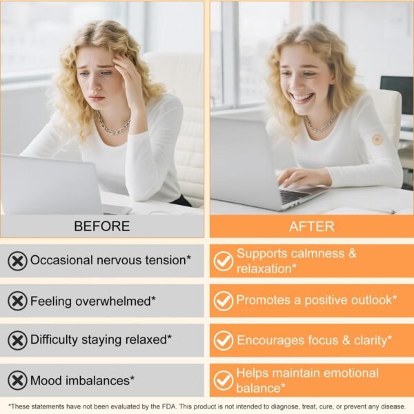 stress relief patch supporting calmness focus and emotional balance