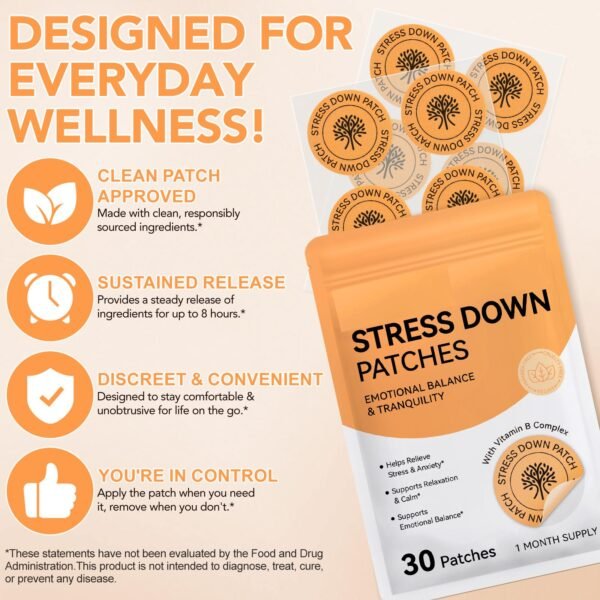 stress relief patch for relaxation mood balance and calm support