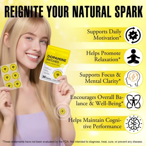 dopamine patch supporting focus clarity and daily productivity
