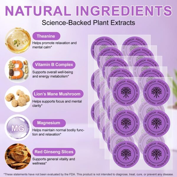 focus patch ingredients supporting concentration mental clarity and focus